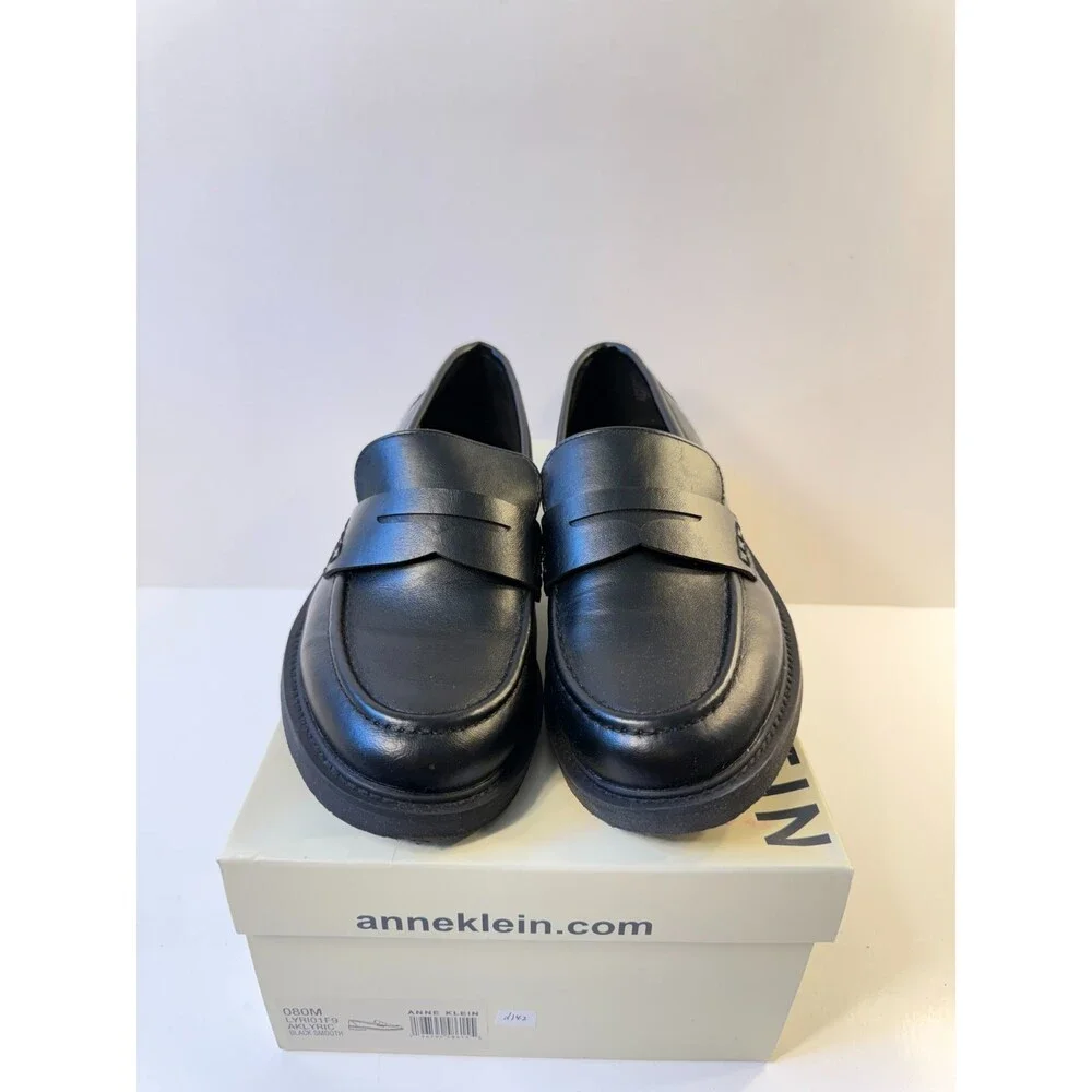 Anne Klein Womens Shoes Loafers Chucky Black US 8